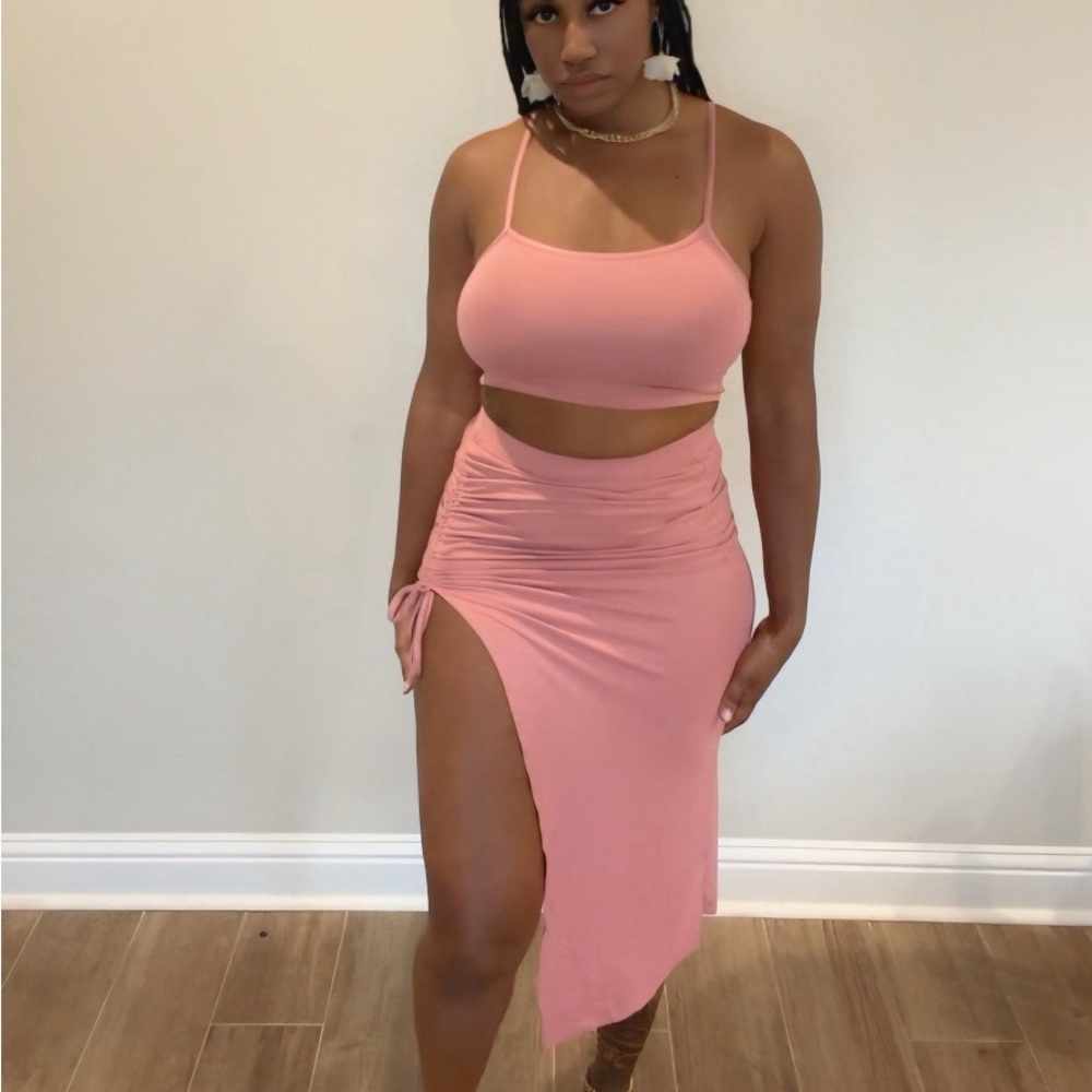 Pink skirt set